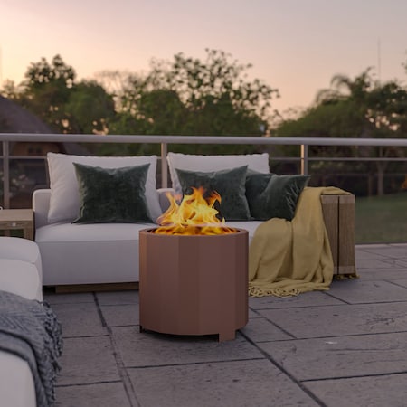 Flash Furniture 195 Bronze Outdoor Smokeless Fire Pit BLN-HY-B-2201FP-02PC-19-5-BRZ-GG